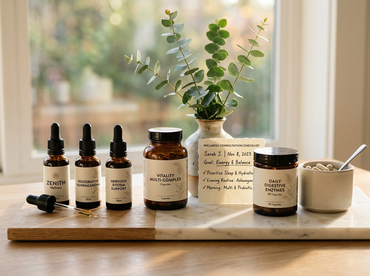 High-quality professional grade supplements and practitioner wellness consultation plan